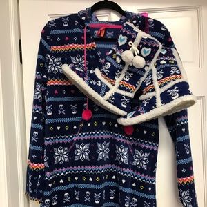Jenni Fleece Nightshirt  Size M with Slippers Sz L